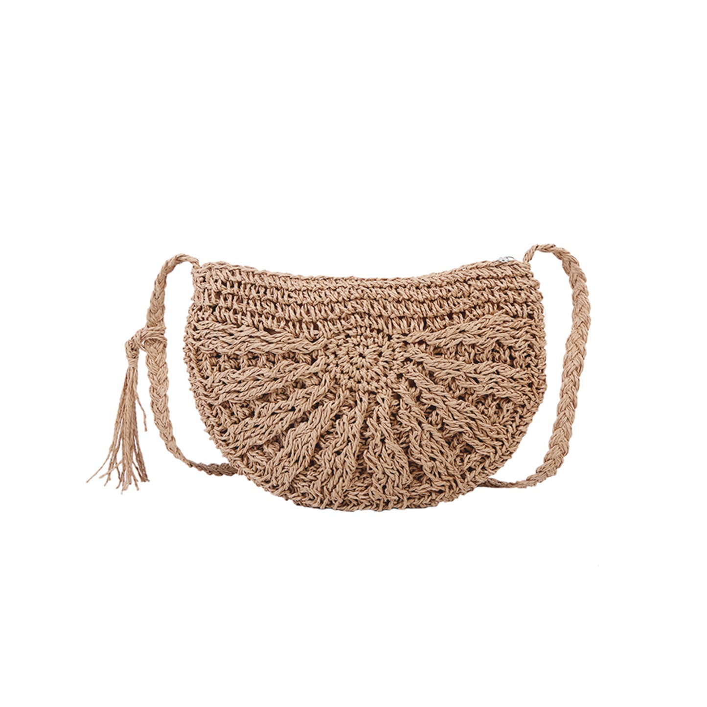 Borsa estiva in paglia intrecciata